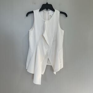 Hugo Boss Sleeveless Blouse Size 6 Color Cream Women’s Top